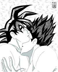 Apple - Bejiita and Kakarotto - screentoned version