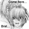 Come Here, Brat - black and white version - from original Planet artwork